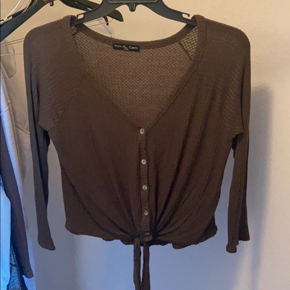 Army Green Button Up blouse